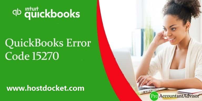 Discover How to Fix QuickBooks Error 15270?